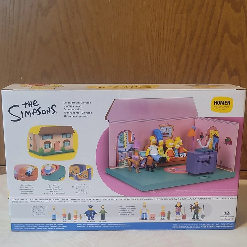 The Simpsons Homer Living Room Playset - Pink & Orange